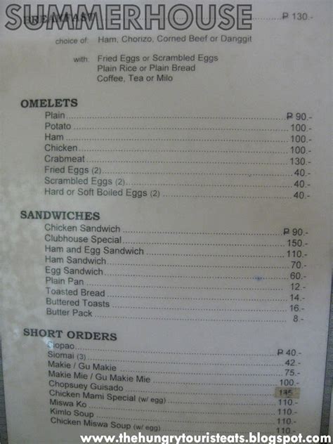 summer house iloilo menu|We are now open for Take Out .